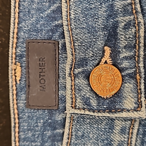 💕MOTHER💕 The Tomcat Ankle Fray Jeans ~ Arigato Mr. Roboto Button Fly 33 NWT - Picture 13 of 16
